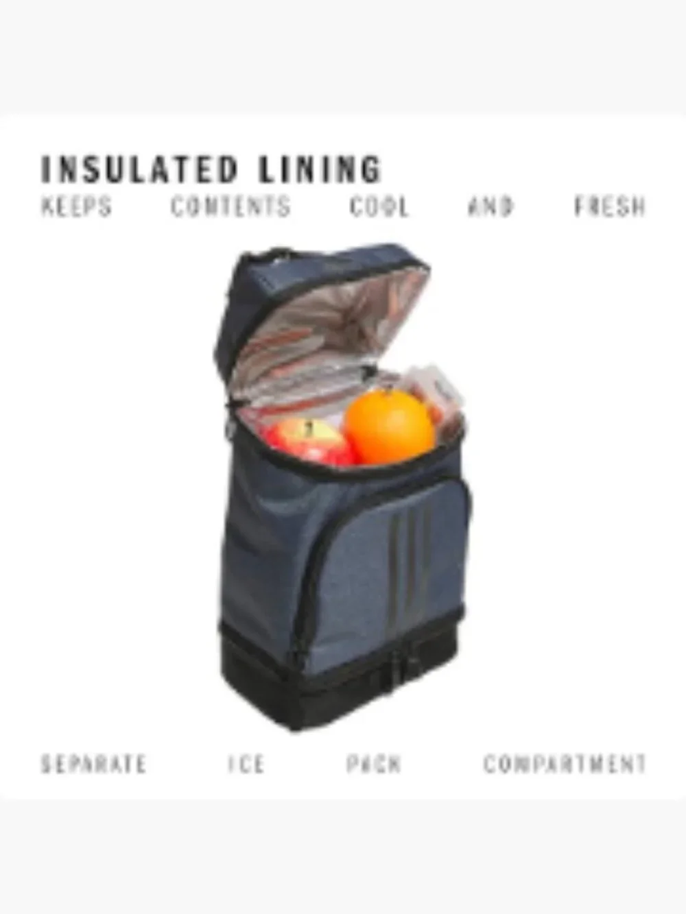 Insulated Lunch Bag for Adults with Mesh Ice Pack Pocket, 6L